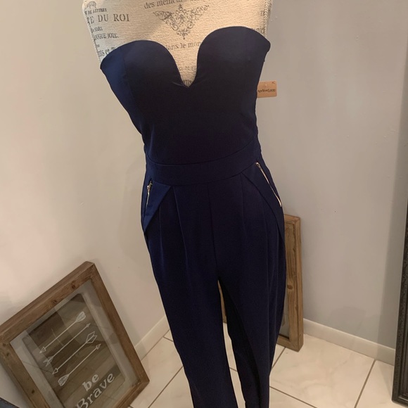 Navy colored ROMPER - Picture 7 of 8